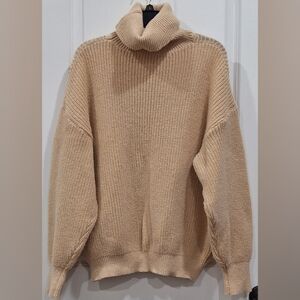 SHEIN Beige Turtleneck Sweater